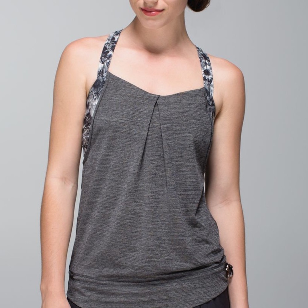 Lululemon Black/Gray Rest Less Tank